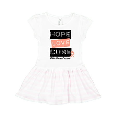 

Inktastic Uterine Cancer Hope Love Cure Gift Toddler Girl Dress
