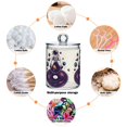 thumbnail image 6 of Yayeee 2 Pack Qtip Holder Dispenser for Bathroom with Lid Cotton Swab Canister, Orange Astronaut Planet, 6 of 6