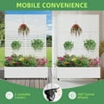 thumbnail image 4 of MAYEERTY 47*16*71"Outdoor White Metal Planter with Rect Louvered Climbing Trellis, Drainage hole & Wheels, 4 of 9