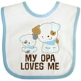 thumbnail image 3 of Inktastic My Opa Loves Me Grandson Boys Baby Bib, 3 of 4