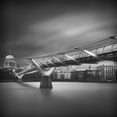 thumbnail image 2 of Thabet, Ahmed 26x26 White Modern Wood Framed Museum Art Print Titled - Millennium bridge, 2 of 4