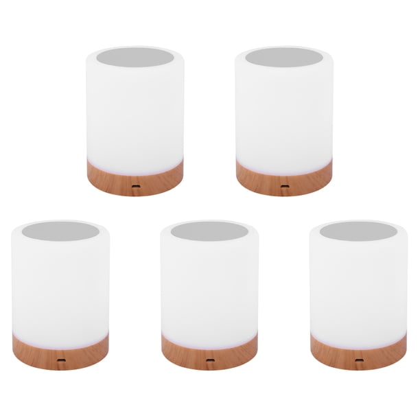5X Luz de Noche, Lampara de Toque para Dormitorio Sala de Estar Lamparas de Cabecera de Mesa Portatil con Bateria 2800K-3100K Cambio de Color Rgb
