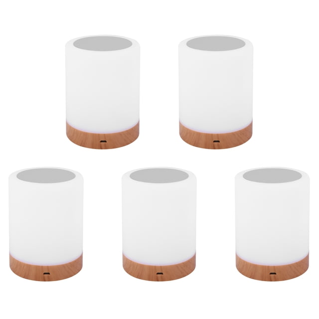 5X Luz de Noche, Lampara de Toque para Dormitorio Sala de Estar Lamparas de Cabecera de Mesa Portatil con Bateria 2800K-3100K Cambio de Color Rgb