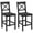 Black, variant on HOMCOM Counter Height Bar Stools Set of 2 with Back and Footrest White