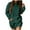 Green, variant on Utoimkio Women's Long Sleeve Hooded Sweatshirt Dress Casual Loose Midi Dresses for Women with Pockets