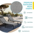 thumbnail image 4 of EROMMY Patio Chaise Lounge Chair, Set of 2 Outdoor Lounge Chairs with Adjustable Backrest, All-Weather Waterproof Upgraded Pool Lounge Chairs for Beach Yard Poolside, 4 of 16