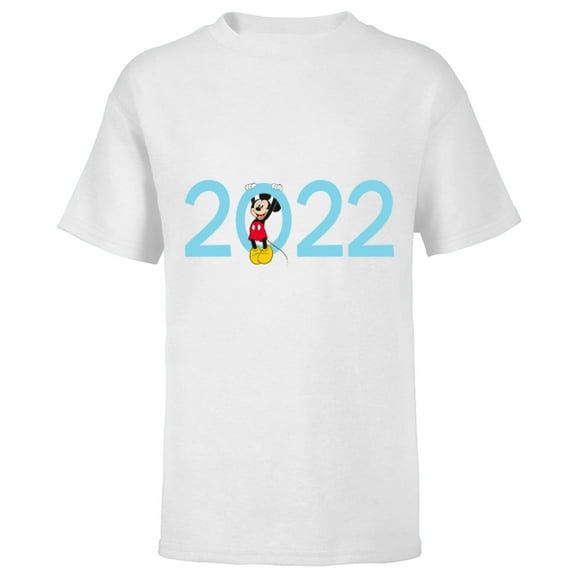 Disney Mickey Mouse 2022 New Year’s Eve Standard - Short Sleeve T-Shirt for Kids – Customized-White