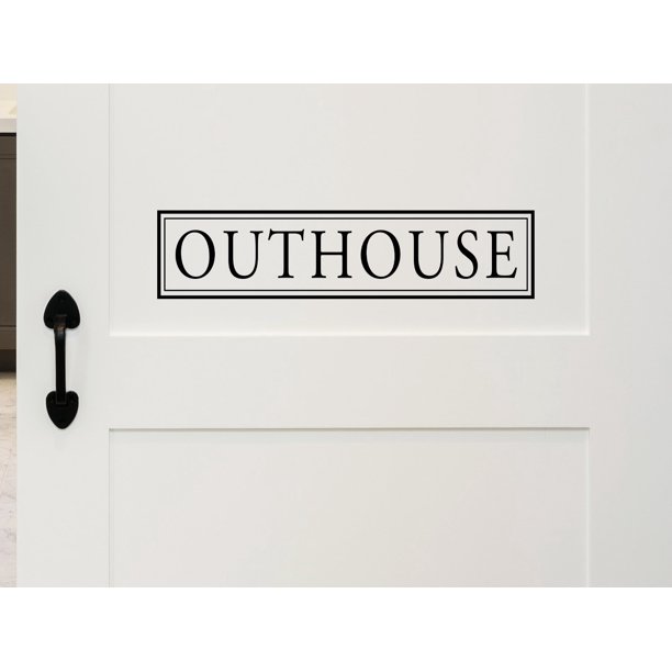 Outhouse Bathroom Door Decal
