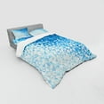 thumbnail image 3 of Ambesonne Geometric Bedding Set 3 Pcs, Digital Ombre Mosaic, Twin, Dark Blue and White, 3 of 3