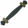 thumbnail image 3 of 2pcs Vintage Leather Drawer Handles Black Leather Suitcase Handles, 3 of 5