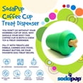 thumbnail image 3 of Dispensador de golosinas para perros y juguete masticable, taza de café SodaPup, 3 of 9