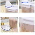 thumbnail image 1 of Rice Container Bin With Pour  And Measuring Cup, Rice Dispenser, Cereal Dry Storage Airtight Bin, Transparent Grain Storage Box For Kitchen, Oatmeal, Grain, Flour, 1 of 8