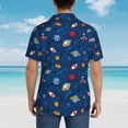 thumbnail image 4 of Balery Space Camisas hawaianas de manga corta para hombre, camisas playeras de corte holgado, camisas de vacaciones con botones,3X-Large, 4 of 7