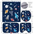 thumbnail image 7 of 4 Pcs Bathroom Shower Curtain Set,Kid's Bathroom Set,Baby Octopus Shower Curtain Sets with Rugs(Bath Mat,U Shape and Toilet Lid Cover Mat) and 12 Hooks, 7 of 7