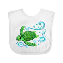 Inktastic Sea Turtle Swimming Boys or Girls Baby Bib