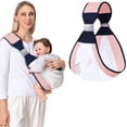 thumbnail image 1 of Portabebés rosa, portabebés envolvente, portabebés ajustable, portabebés transpirable, portabebés para recién nacidos, recién nacidos y niños pequeños de hasta 18 kg Rojo Verde, 1 of 5
