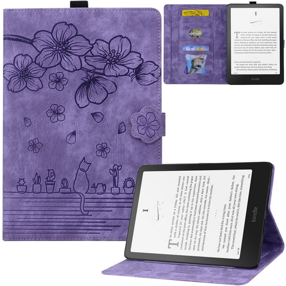 Artyond Case For 7" Kindle Paperwhite 2024, Premium PU Leather with Auto Sleep/Wake Protective Case for All-New Kindle Paperwhite 12th Generation, 2024 and Kindle Colorsoft Signature Edition, Purple