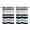 Turquoise, variant on Sage Green Black Stripe Kitchen Curtains Short 45 Inch Length, Modern Abstract Coarse Striped Grommet Top Bedroom Living Room Curtains, Light Filtering Cafe Curtain Drapes 2 Panels Set 84''x45''