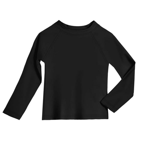 Boys UPF 50 Recycled Nylon Long Sleeve Rashguard | Black