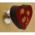 thumbnail image 2 of IBA Indianbeautifulart Boutons Gravés Rouges en Bois pour Armoire Tiroir Tiroir 10 Pcs, 2 of 3
