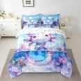thumbnail image 2 of Erosebridal Kawaii Axolotl Bedding Queen Size,Pink Blue Comforter Sets with Sheets,Cartoon Animal Bedding Sets Queen Size,Super Cozy Teenager Bedroom Decor,Reversible,7 Pieces, 2 of 6