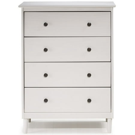 4 Drawer Solid Wood Dresser White 4 Drawer Solid Wood Dresser White