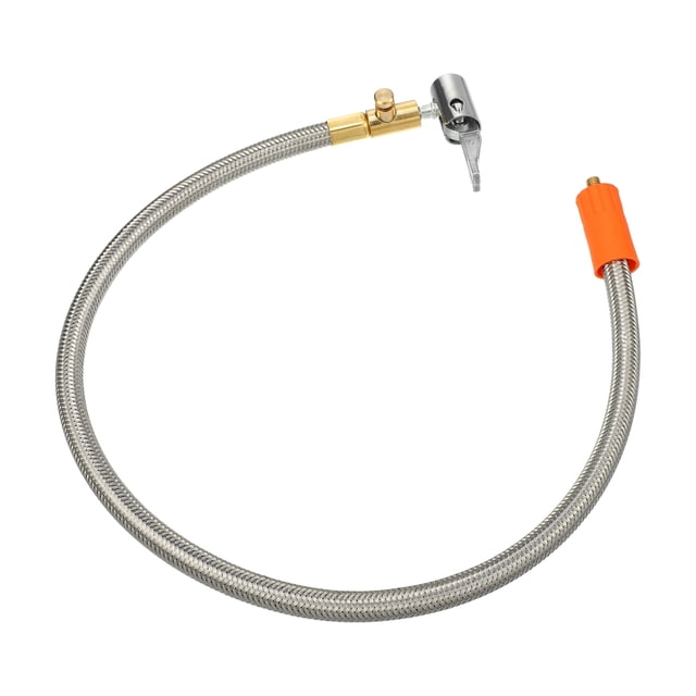 Adaptador de manguera de inflado de neum?ticos Flexible de 23,6 ", 1 Uds., mandril de aire de tama?o de rosca M6 con manguera para v?lvula de neum?tico est?ndar, rosca fina con v?lvula de liberaci?n de aire Unique Bargains mandriles para neumáticos de automóviles