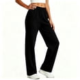 thumbnail image 4 of Cmfcve Women's High Waisted Straight Leg Sweatpants Drawstring Elastic Casual Athletic Pants, 4 of 6
