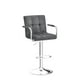thumbnail image 4 of Conjunto de 2 Taburetes de Bar Giratorios Ajustables Yaheetech en Terciopelo Gris, 4 of 9