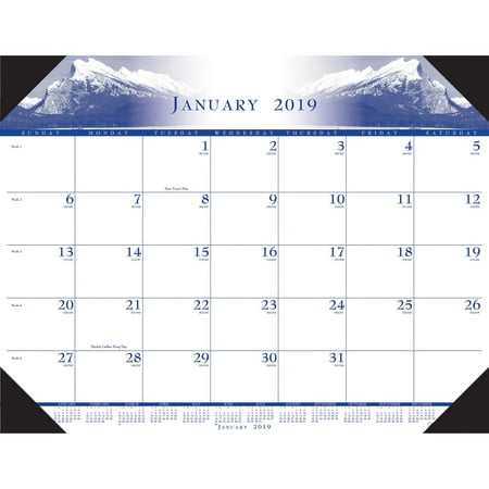 Doolittle Monthly Desk Pad - House of Doolittle Recycled One-Color Photo Monthly Desk Pad Calendar, 22 x 17