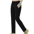 thumbnail image 4 of ABATAB Women's Hiking Pants Water Resistant Gym Pants Lightweight Drawstring Joggers Workout Cargo Pants with Zipper Pockets, 4 of 6