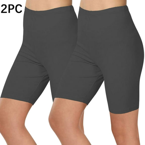 RKSTN Gym Shorts Women Spring Summer Solid Color High Waist Fashionable Elasticity Soft Versatile Workout Yoga Female 5 Inseam 2PC Slip Shorts