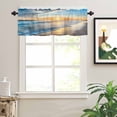 thumbnail image 2 of Beach Sunset Valances for Windows Ocean Spray Rod Pocket Curtain Valance Window Treatment Short Curtains for Kitchen Living Room, 42"x12", 2 of 5