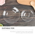 thumbnail image 2 of Set of 2 Round Transparent Glass Saucers Small Coffee Snack Plates Tea Tray Household Table Decor Accessories, 2 of 6