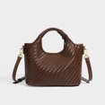 thumbnail image 4 of Alikpop Vintage Woven Tote Bag Detachable Strap Multi Ways Shoulder Crossbody Handbag For Women Coffee, 4 of 13