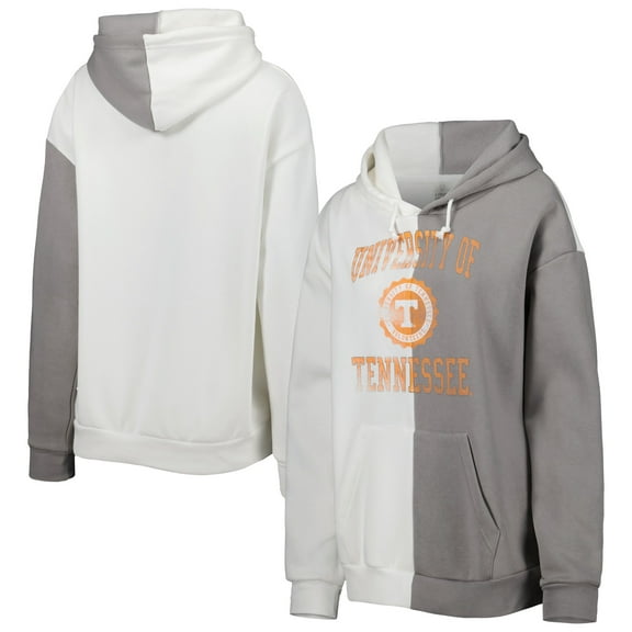 Women's Gameday Couture Gray/White Tennessee Volunteers Split Pullover Hoodie
