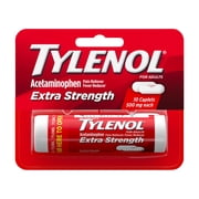 Tylenol Extra Strength 500mg Acetaminophen Caplets, Travel Size, 10 Count