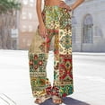 thumbnail image 6 of TMOYZQ Palazzo Pants for Women 2025, Elastic High Waisted Boho Casual Loose Wide Leg Pants Plus Size Print Baggy Lounge Trouser Pants on Clearance, 6 of 6