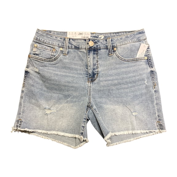 Seven7 Women's 5" Fray Hem Mid Rise Comfortable Denim Weekend Short (Tiana, 8)