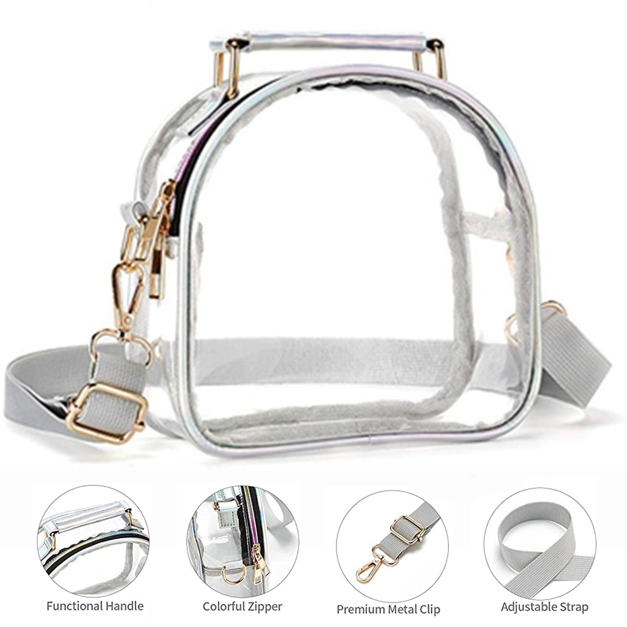 Stadium Approved Women Pvc Clear Crossbody Bags