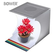 Bower Mini Foldable Photo Light Box - 9 Product Photography Light Box, Front/Rear LED Lights, 6 Double Sided HD Backgrounds
