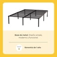 thumbnail image 2 of Base de cama queen Nooz de metal estable y moderna, 2 of 7