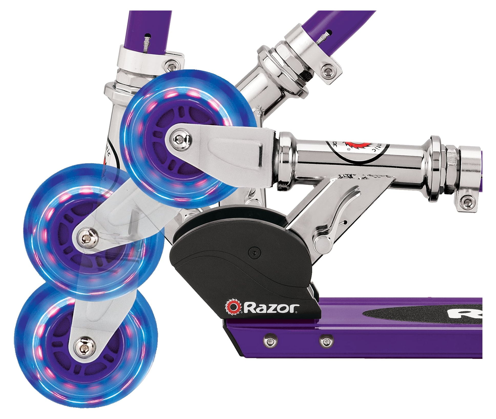 Razor S Model - Kick Scooter with Light-Up Wheels for Ages 5+ and Riders Up to 110 lbs  (50 kg)