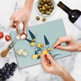 thumbnail image 5 of Flower Cutting Board, X-ray Picture of a Flower Floral Pattern Contemporary Modern Design Art Image, Decorative Tempered Glass Cutting and Serving Board, Small Size, Teal White, by Ambesonne, 5 of 5