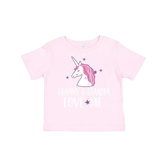 Inktastic Grammy and Grandpa Love Me Girl Unicorn Girls Toddler T-Shirt