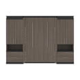 thumbnail image 3 of Atlin Designs 118" Full Murphy Bed with 2 Storage Cabinets in Bark Gray, 3 of 13