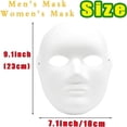 thumbnail image 2 of Paquete de 12 máscaras de papel maché, máscaras de cara completa, máscaras de papel blancas con 12 cuerdas atadas para Halloween, cosplay, fiesta de máscaras, 2 of 5