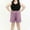 Purple, variant on Qulqfy Casual Girl's Shorts Cotton Purple Resort Wear Lounge Beach Plus Size Bermuda High Waisted Shorts XL