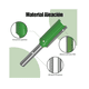 thumbnail image 3 of Juego De Brocas Para Fresadora De Corte Recto De 1/4, 7 Piezas Lab.G Verde, 3 of 5