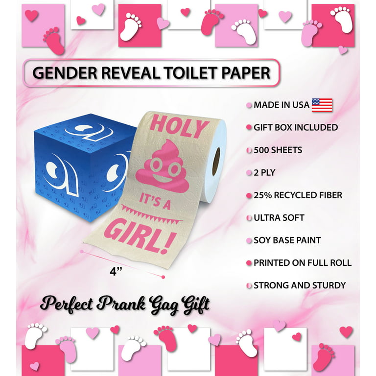 Celebrate Pink Toilet Paper Rolls Mock up for Gag Gift, TP